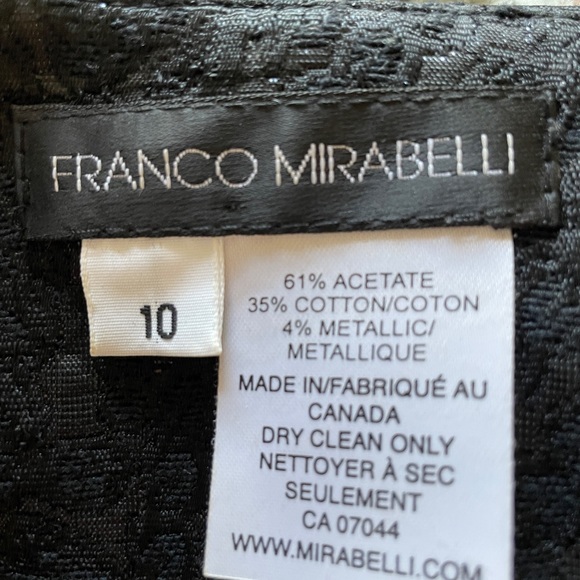 Franco Mirabelli pant suit. Jet black , metallic thread & Velvet pants. Size 10 - Picture 8 of 11